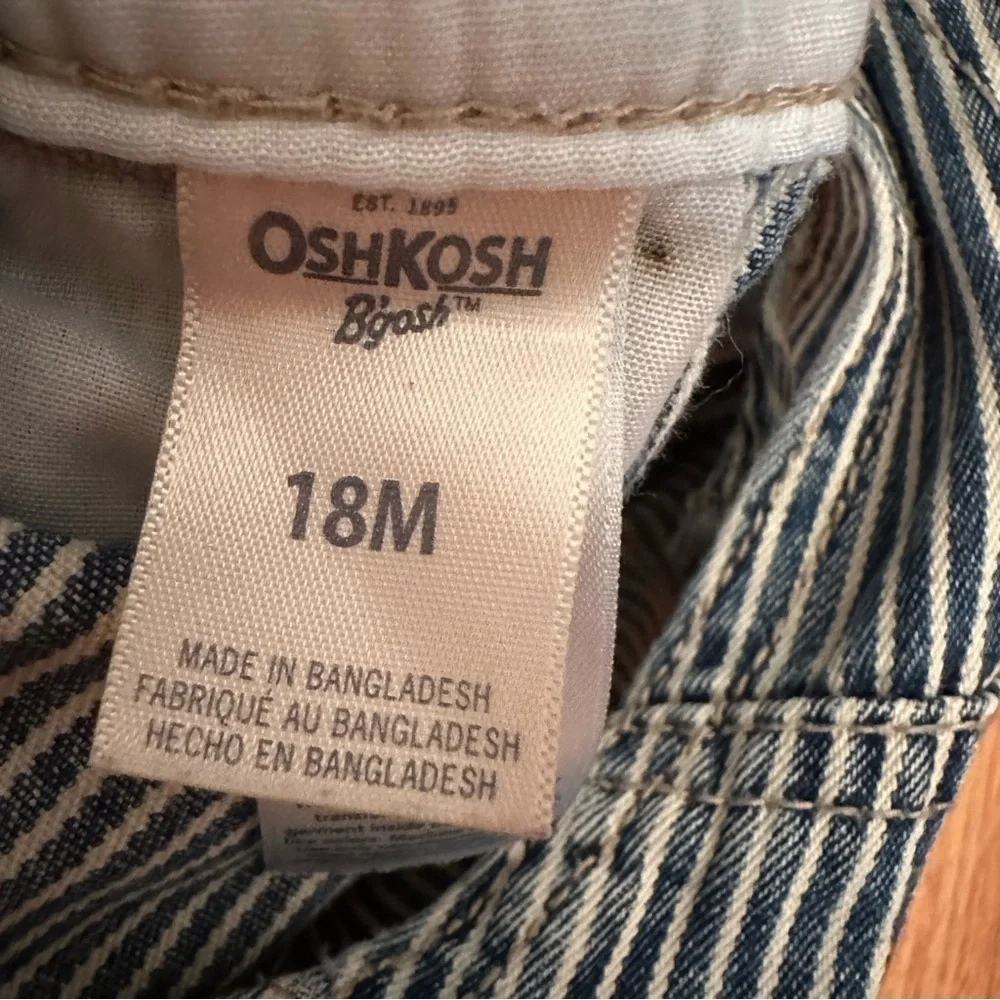 Baby B’gosh By Oshkosh Overall striped, Distressed, Size 18 Months (n)